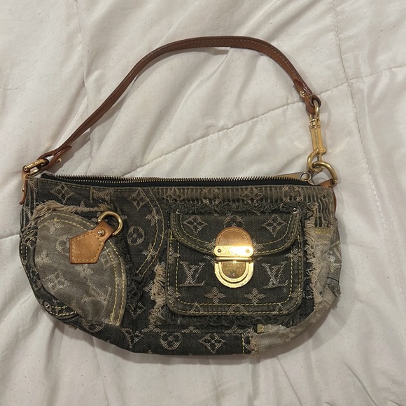Authentic Louis Vuitton vintage rare denim shoulder bag y2k - Picture 2 of 9
